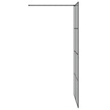 Walk-in Shower Wall Black 100 x 195 cm Tempered Glass 42022049