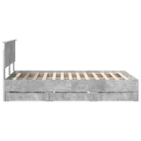 Bed Frame with Drawer Concrete Grey 120 x 200 cm Engineer Wood 3410724