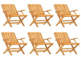 Garden Dining Set Natural Teak Solid Teak Wood Medium Foldable 3155006