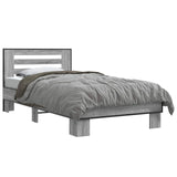 Bed Frame with Headboard Grey Sonoma 80 x 200 cm 8009104
