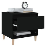 Bedside Tables 2 pcs Black 50x46x50 Engineered Wood 819535