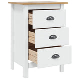 Bedside Cabinet HILL White and Honey Brown 46 x 35 x 65 cm 42025030