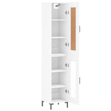 Highboard White 34.5x34x180 cm Engineered Wood 3200385
