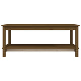 Coffee Table Honey Brown 110x55x45 cm Solid Wood Pine 822275