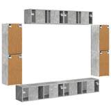 TV Cabinet 8 pcs Concrete Grey 3409144