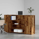Reception Desk Old Wood 180x50x103.5 cm Engineered Wood 3324176
