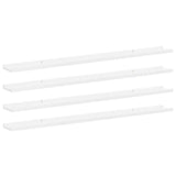 Wall Shelves 4 pcs High Gloss White 115x9x3 cm 326657