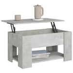 ZNTS Coffee Table Concrete Grey 79x49x41 cm Engineered Wood 809714