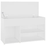 808747 Shoe Bench White 80x30x45 cm Engineered Wood