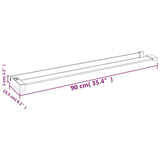 Shower Shelf for Walk-in Shower Wall Chrome 90 cm Aluminium 153621