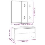 Hallway Furniture Set Smoked Oak Engineered Wood 3120200