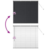 Venetian Blinds Height Adjustable Black 130 x 150 cm Aluminium 42006132