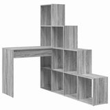 Corner Desk with Shelf Grey Sonoma 101.5 x 149.5 x 149.5 cm 3337246