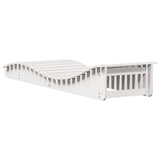 Sun Lounger White 205x60x31.5 cm Solid Wood Pine 832574