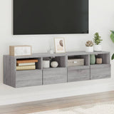 TV Wall Cabinets 2 pcs Grey Sonoma 60x30x30 cm Engineered Wood 836865