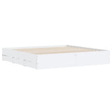 Bed Frame with Drawers without Mattress White 200x200 cm 3207245