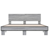 Bed Frame without Mattress Grey Sonoma 160x200 cm 3280185