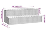 Hot Tub Step Light Grey 100x50x50,5 cm Poly Rattan and Solid Acacia 4103947