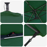 Umbrella Green 294 x 200 x 270 cm Polyester and Aluminium 42003392