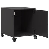 ZNTS Bedside Cabinets 2 pcs Black 36x39x43.5 cm Steel 846615