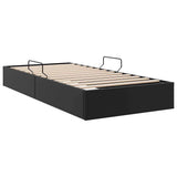 Storage Bed with Storage Black 100 x 190 cm Faux leather 3369968