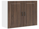 Wall Cabinet PORTO Brown Oak 80 x 31 x 80 cm Engineered Wood 885412
