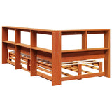 Bookcase Bed without Mattress Wax Brown 90x190cm Solid Wood Pine 3324522