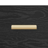 Bed Cabinet Black Oak 40 x 35 x 47.5cm Engineered Wood 880553