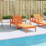 Sun Lounger Wax Brown 199.5x62x55 cm Solid Wood Pine 844642