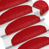 Stair Mats 30 pcs 65x21x4 cm Red Half Round Large 3365819