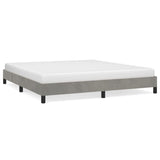 Bed Frame without Mattress Light Grey Super King Velvet 349851