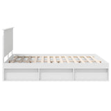 Bed Frame with Headboard White 160 x 200 cm Solid Pine Wood 3410983