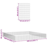 Free Range Animal Enclosure 48-Panel 54x80 cm Galvanised Iron 3321348