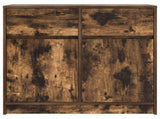 Sideboard with Drawer Smoked Oak 80x34x76 cm Engineered Wood 861539