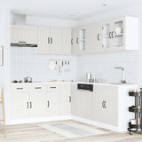 11 Piece Kitchen Cabinet Set "Lucca" White Engineered Wood 3314921
