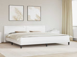 Bed Frame with LED Strip Lights White 180 x 200 cm Faux Leather 42028042