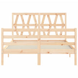 Bed Frame without Mattress 140x190 cm Solid Wood 3194356