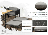 10 Seater Rattan Cube Garden Furniture Set, Rattan Dining Set with Cushions, Outdoor Dining Table T3398P318626