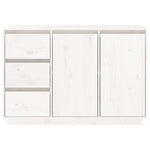 ZNTS Sideboard White 111x34x75 cm Solid Wood Pine 813805