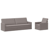 Sofa Set 2 pcs Taupe Fabric 3433182