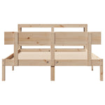 Bed Frame without Mattress 140x190 cm Solid Wood Pine 3305792
