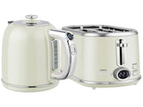 Polished Retro 40-100&degC Kettle and Toaster Set - Grey T3398P425425