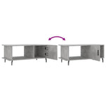ZNTS Coffee Table Concrete Grey 90x50x40 cm Engineered Wood 829504