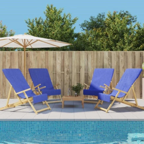 Beach Towels 4 pcs Royal Blue 60x135 cm Fabric 400 GSM 3157058