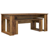 Coffee Table Set 2 pcs Old Wood Engineered Wood 8000138