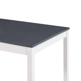 Dining Table White and Grey 180x90x73 cm Pinewood 283406