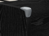 Kids'High Bed Frame with Desk Black Engineered Wood 3422668