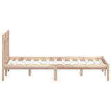 Bed Frame without Mattress Double Solid Wood 3100564