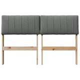 Upholstered Headboard Dark Grey 120 cm Solid Pine Wood 879240