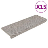 Stair Mat Set of 15 Silver 326883